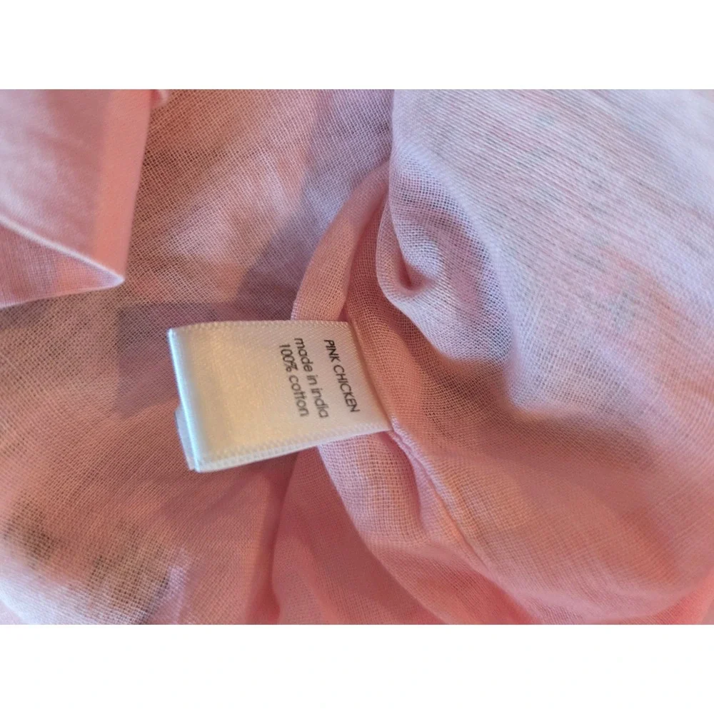 Pink Chicken print neckline